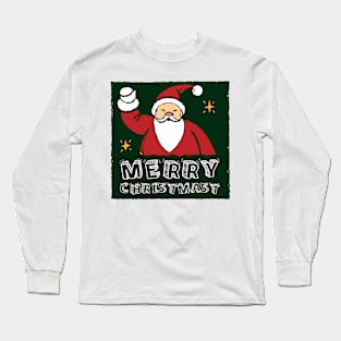 Santa Merry Christmas Long Sleeve T-Shirt